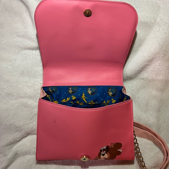 Disney Pink Peter Pan Story Window Crossbody with Gold Chain - Picture 4 of 4